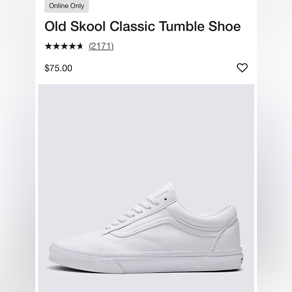Vans Old Skool Classic Tumble Shoe
